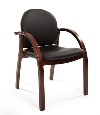 Кресло для посетителей  Chairman 659 экокожа черная